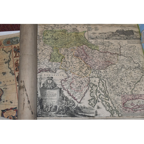 515 - SIX VINTAGE MAPS comprising a possibly late 17th century- early 18th century map inscribed Provinces... 