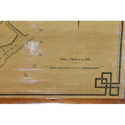 690 - MAPS & PRINTS A selection comprising an 1828 hand coloured Map of the Parish of Whittington, an 1865... 