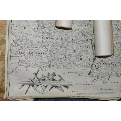 691 - A COLLECTION OF EIGHTEEN large MAPS dating from the mid-nineteenth century to the mid 20th century a... 