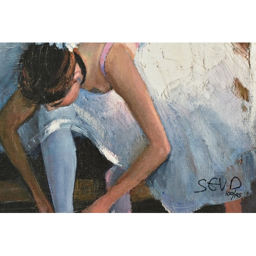 324 - SHERREE VALENTINE DAINES (BRITISH 1959) 'THE PINK SLIPPER', a signed limited edition print on board ... 