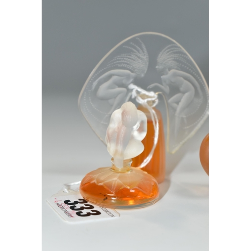 333 - FIVE MINIATURE LALIQUE 'LES INTROUVABLES THE ULTIMATE COLLECTION' MODERN SCENT BOTTLES, most appear ... 