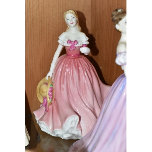 335 - SEVEN ROYAL DOULTON FIGURINES, comprising Amanda HN3632, Julie HN3878, Congratulations HN4306 (perso... 