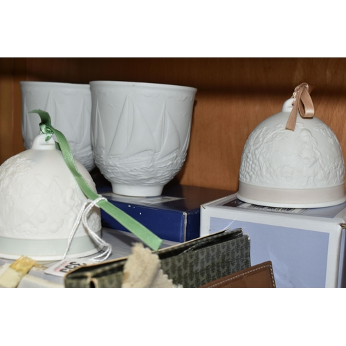 355 - A COLLECTION OF BOXED AND LOOSE LLADRO COLLECTORS SOCIETY BELLS AND CANDLE HOLDERS, ETC, comprising ... 