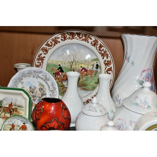 356 - A COLLECTION OF AYNSLEY GIFTWARE, AN INCOMPLETE ROYAL ALBERT 'CELEBRATION 1970' TEA SET, ETC, includ... 