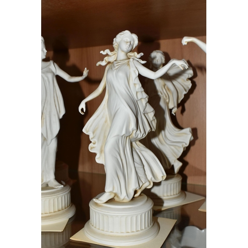 363 - A SET OF SIX WEDGWOOD LIMITED EDITION 'THE DANCING HOURS' COLLECTION FIGURES, comprising the first f... 