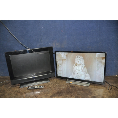 1058 - A TOSHIBA 32WK3C63DB 32in SMART TV (no remote) and a Sanyo CE26LD81 26in TV with remote (both PAT pa... 