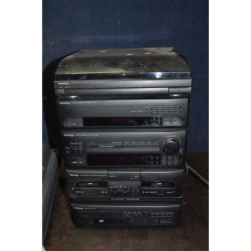 1098 - A SONY KDL S32A12U 32in TV with remote(no battery cover) and a Kenwood RXD26L hi fi (no speakers, on... 