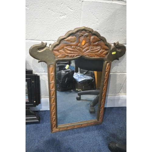 1270 - A SELECTION OF WOODEN FRAMED WALL MIRRORS, of various styles, and sizes (condition report: all with ... 