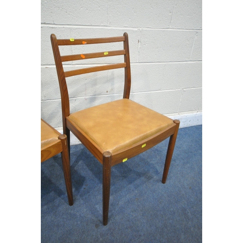 1309 - A PAIR OF MID CENTURY TEAK CHAIRS (condition report: seat pad worn) (2)