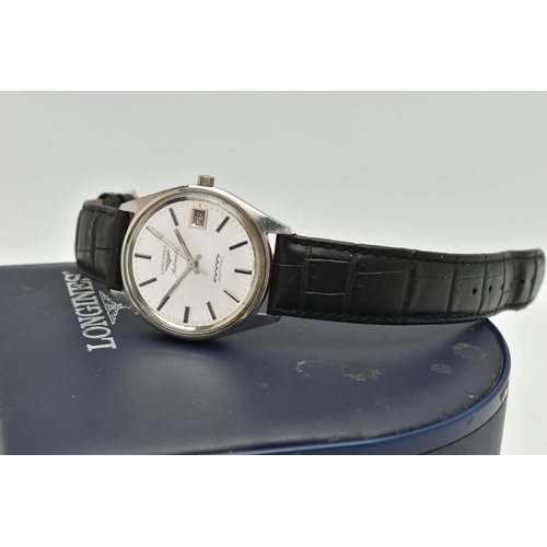 13 - A LONGINES 'ADMIRAL FIVE STAR' WRISTWATCH, silver colour dial with black and silver colour hourly ap... 