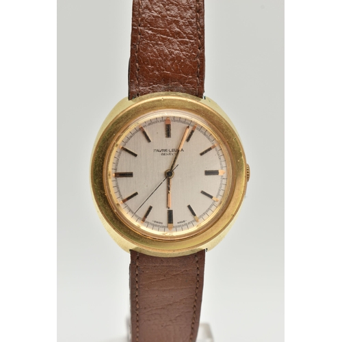 14 - TWO GOLD PLATED VINTAGE WRISTWATCHES, the first a Pierce cushion shaped automatic wristwatch, discol... 