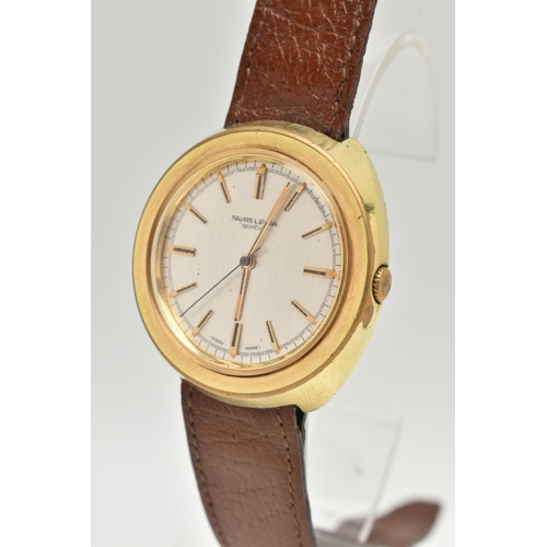 14 - TWO GOLD PLATED VINTAGE WRISTWATCHES, the first a Pierce cushion shaped automatic wristwatch, discol... 