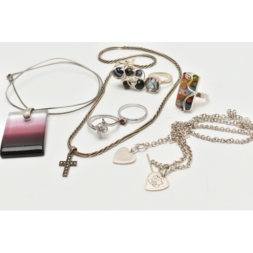 124 - A SELECTION OF ASSORTED WHITE METAL JEWELLERY, to include a 'Me to You' necklace and bracelet set, t... 