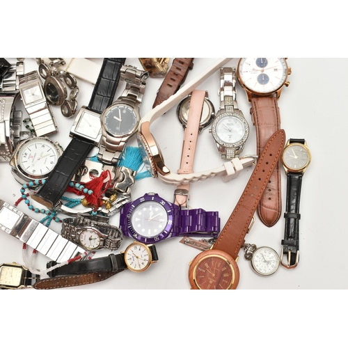 140 - AN ASSORTMENT OF WATCHES, two small boxes of wrist watches, names to include Rotary Red Herring, Acc... 