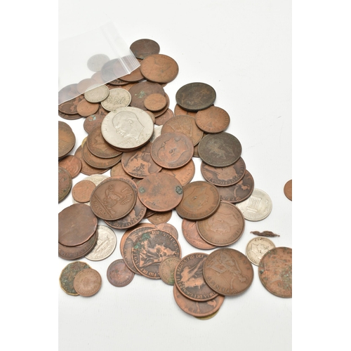 157 - A SMALL BOX OF COINS, to include a pair of Faithful Service Police Medals to Trevor C Jones, includi... 