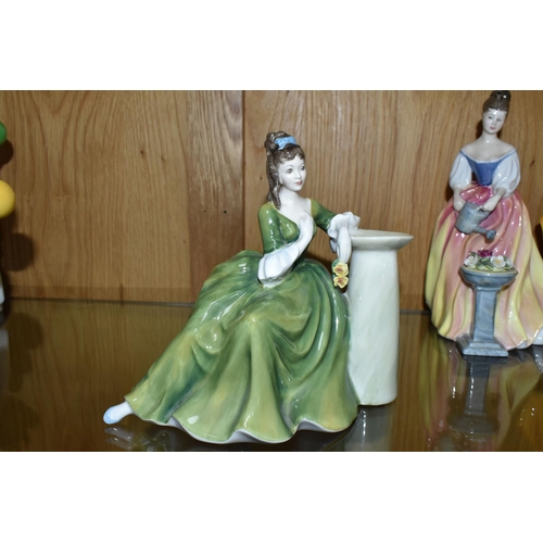 303 - FOUR ROYAL DOULTON FIGURINES, comprising Fleur HN2368, Secret Thoughts HN2382, Alexandra HN3286 and ... 