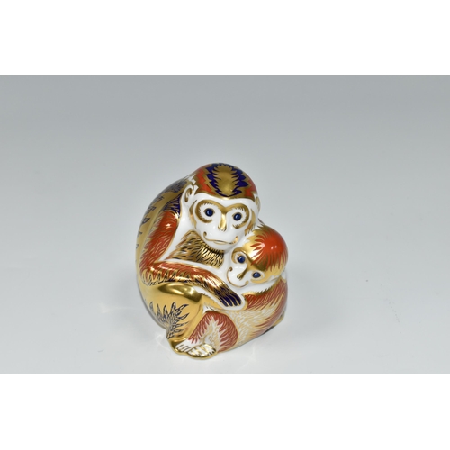 305 - FIVE ROYAL CROWN DERBY PAPERWEIGHTS, comprising a King Charles Spaniel height 10cm, gold stopper (sl... 