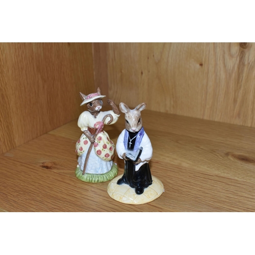 313 - THIRTEEN ROYAL DOULTON BUNNYKINS FIGURES, comprising Dollie Bunnykins DB8 (second quality, firing cr... 