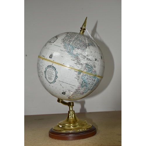 318 - A 'REPLOGLE' DESK GLOBE, 9 inch diameter globe 'World Classic' series, height 40cm, together with a ... 