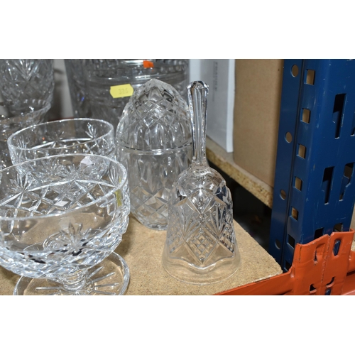 326 - A QUANTITY OF CUT CRYSTAL, comprising four Waterford Crystal 'Nocturne' pattern wine glasses, one We... 