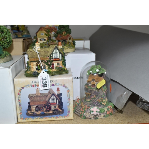 336 - A GROUP OF FOURTEEN BOXED DANBURY MINT COTTAGE SCULPTURES, comprising The Country Village Collection... 