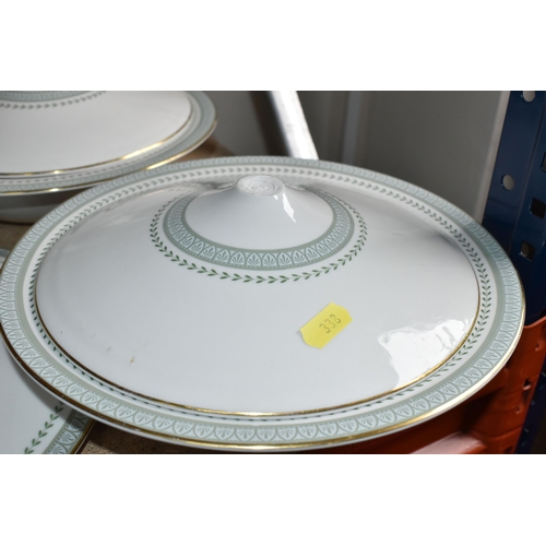 338 - A QUANTITY OF ROYAL DOULTON 'BERKSHIRE' PATTERN DINNERWARE, comprising eleven dinner plates (three m... 