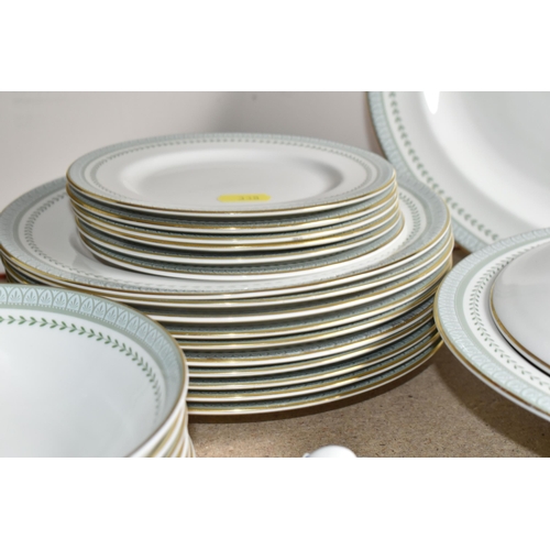 338 - A QUANTITY OF ROYAL DOULTON 'BERKSHIRE' PATTERN DINNERWARE, comprising eleven dinner plates (three m... 