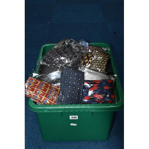 345 - ONE BOX OF MEN'S NECK TIES, to include thirty new and unused neck ties in plastic packets, together ... 