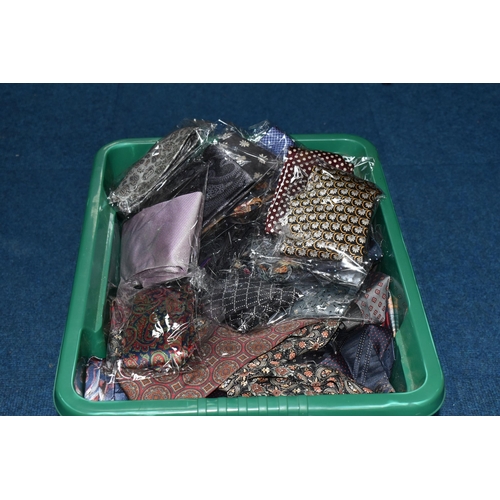 345 - ONE BOX OF MEN'S NECK TIES, to include thirty new and unused neck ties in plastic packets, together ... 