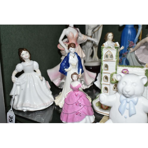 351 - A GROUP OF ROYAL DOULTON, COALPORT, BESWICK, POOLE AND OTHER CERAMICS, to include Royal Doulton Coll... 