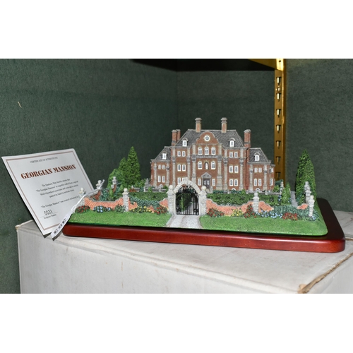 353 - SIX BOXED DANBURY MINT MODELS, comprising limited edition Georgian Manor House with certificate numb... 