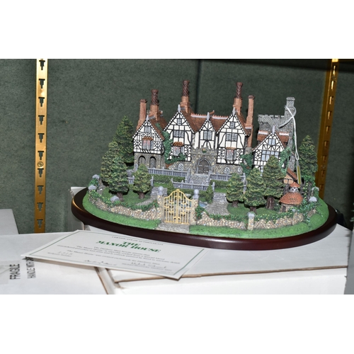 353 - SIX BOXED DANBURY MINT MODELS, comprising limited edition Georgian Manor House with certificate numb... 