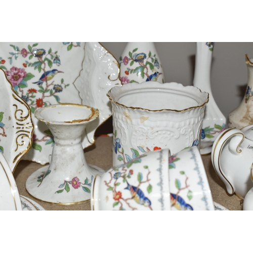 374 - A LARGE QUANTITY OF AYNSLEY 'PEMBROKE' PATTERN TEAWARE AND GIFTWARE, comprising two gravy jugs with ... 