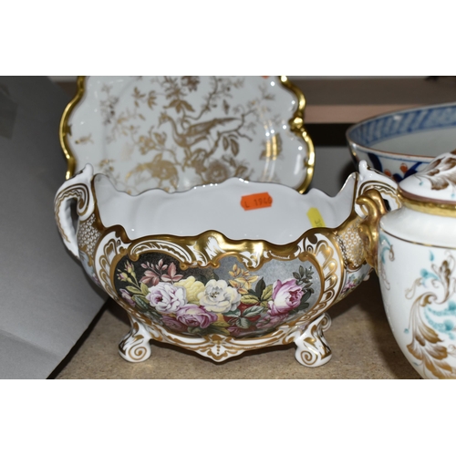 391 - A COLLECTION OF LATE 19TH CENTURY SPODE, COALPORT AND SIMILAR PORCELAIN, comprising a Copeland Spode... 