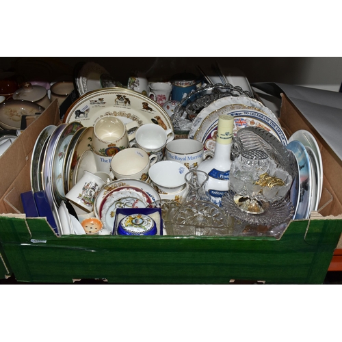 393 - FOUR BOXES OF TEAWARE, to include a set of six cups, six saucers and six tea plates in the Indian Tr... 