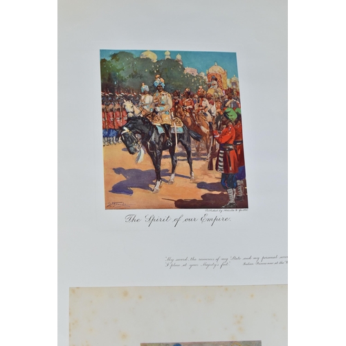 417 - TOBACCO / WWI INTEREST, AN ABDULLA & CO LTD CHRISTMAS 1914 FOLIO OF 16 PRINTS, together with printed... 