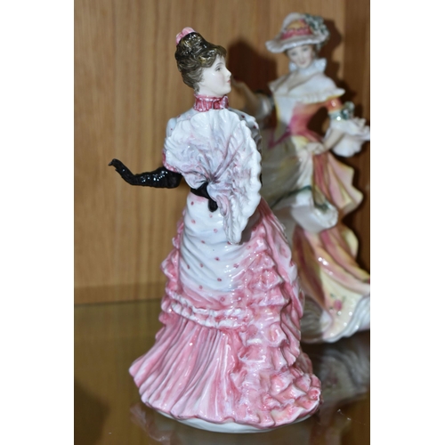 442 - THREE ROYAL DOULTON FIGURINES, comprising Prestige: Festive Wishes HN4898, limited edition numbered ... 