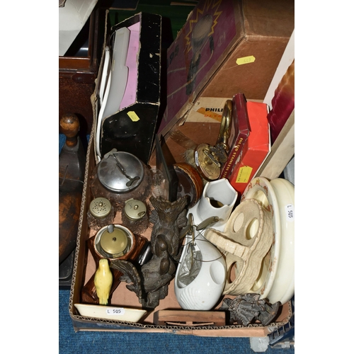 469 - TWO BOXES OF MISCELLANEOUS SUNDRIES, to include a collection of vintage light bulbs in original boxe... 