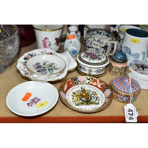 474 - A SELECTION OF GIFT WARES ETC, to include a boxed Royal Worcester  200AD Millennium bowl designed an... 