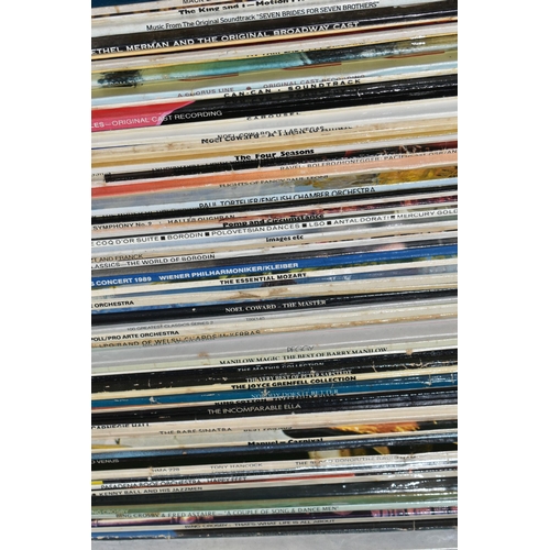 491 - TWO BOXES OF LP RECORDS, CDS AND DVDS, LPs include The Four Seasons, Bony M, Cleo Lane, Jack Jones, ... 