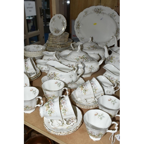 518 - A SEVENTY FIVE PIECE ROYAL ALBERT 'HAWORTH' DINNER SERVICE, comprising two tureens, a meat plate, a ... 