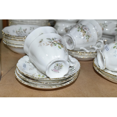 518 - A SEVENTY FIVE PIECE ROYAL ALBERT 'HAWORTH' DINNER SERVICE, comprising two tureens, a meat plate, a ... 