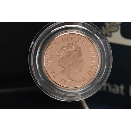 143 - ROYAL MINT QUEEN ELIZABETH II CELEBRATION PROOF SOVEREIGN STUCK ON June 2nd 2018, for the 65th Anniv... 