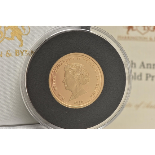 147 - TRISTAN DA CUNHA 2019 ELIZABETH II 400th Anniversary of the LAUREL Proof coin, mintage 799, approxim... 