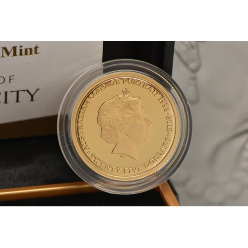 148 - ROYAL AUSTRALIAN MINT 2019 DOUBLE PORTRAIT GOLD PROOF QUARTER OUNCE COIN, Ian Rank Broadley and Jody... 