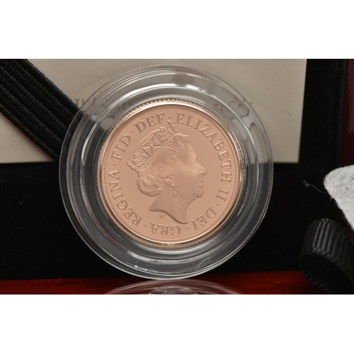 159 - ROYAL MINT 2022 QUEEN ELIZABETH GOLD PROOF JUBILEE SOVEREIGN COIN, 916.7 Au, 22.05mm diameter, 7.98 ... 