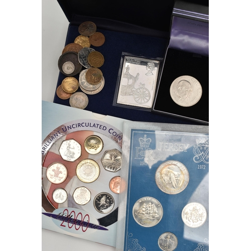 171 - A TIN CONTAINING 19TH AND 20TH BRITISH AND FOREIGN COINAGE AND SILVER PLATED FLATWARE, including a c... 