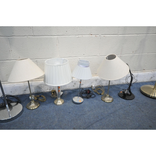 1300 - A SELECTION OF LIGHTING, to include two standard lamps, and five table lamps (7)