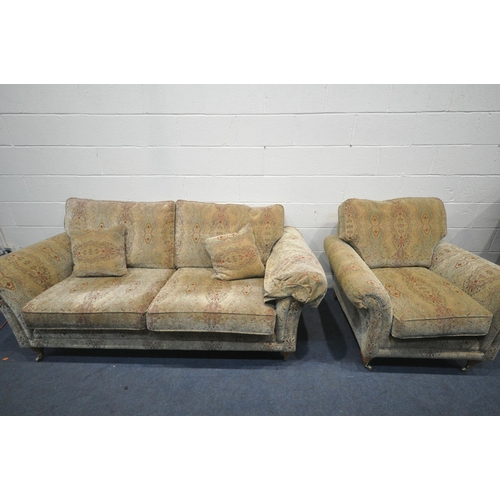 1307 - A PARKER KNOLL TWO PIECE SUITE, comprising a two seater settee, length 205cm x depth 100cm x height ... 