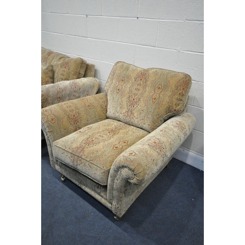 1307 - A PARKER KNOLL TWO PIECE SUITE, comprising a two seater settee, length 205cm x depth 100cm x height ... 